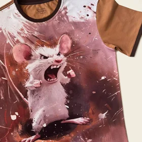 Футболки с полной запечаткой: Розлючена Миша